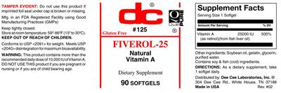Photo of the DC Fiverol-25 label