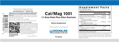 Photo of the Douglas Laboratories Cal/Mag 1001 label