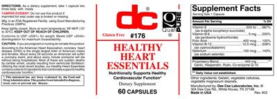 Photo of the DC Healthy Heart Essentials label