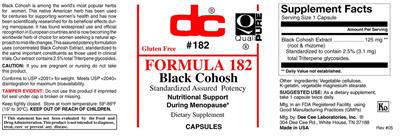 Photo of the DC Formula 182 label