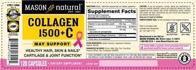 Photo of the Mason Natural Collagen 1500 + C label