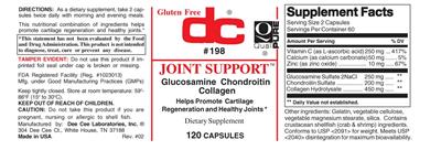 Photo of the DC Joint Support label