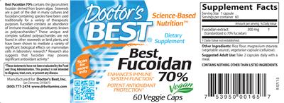 Photo of the Doctor's Best Best Fucoidan 70% label