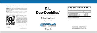 Label of D.L. Duo-Dophilus