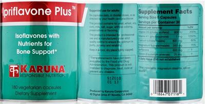 Photo of the Karuna Ipriflavone Plus label