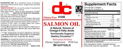 Photo of the DC Salmon Oil label
