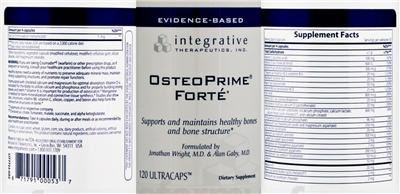 Photo of the Integrative Therapeutics Osteoprime Forte label
