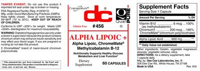 Photo of the DC Alpha Lipoic + label