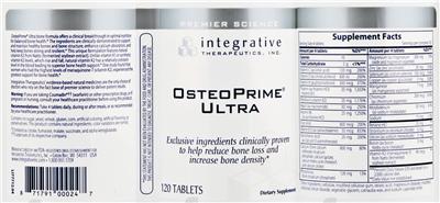 Photo of the Integrative Therapeutics OsteoPrime Ultra label
