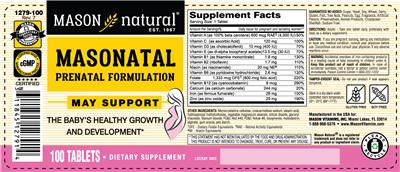 Photo of the Mason Natural Masonatal label