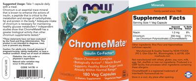Photo of the NOW ChromeMate label