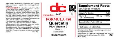 Photo of the DC Formula 480 label