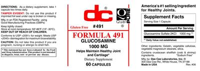 Photo of the DC Formula 491 label