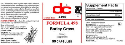 Photo of the DC Formula 498 label