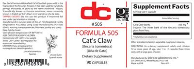 Photo of the DC Formula 505 label