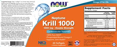 Photo of the NOW Neptune Krill 1000 Double Strength label