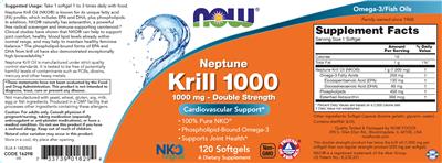 Photo of the NOW Neptune Krill 1000 Double Strength label