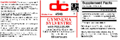 Photo of the DC Gymnema Sylvestre label