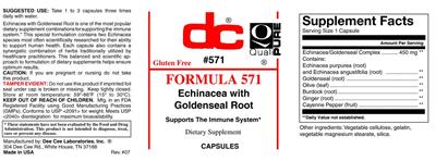 Photo of the DC Formula 571 label