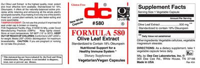 Photo of the DC Formula 580 label