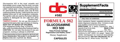Photo of the DC Formula 582 label