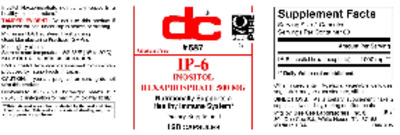 Photo of the DC IP-6 Inositol Hexaphosphate 500 mg label