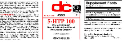 Photo of the DC 5-HTP 100 label