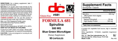 Photo of the DC Formula 681 label