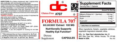 Photo of the DC Formula 707 label