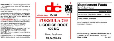Photo of the DC Formula 733 label