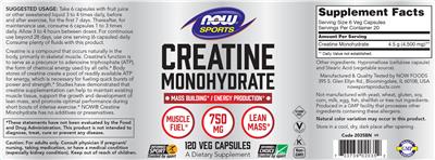 Product label image for Creatine Monohydrate