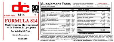 Photo of the DC Formula 814 label