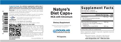 Photo of the Douglas Laboratories Nature's Diet Caps + HCA with Chromium label
