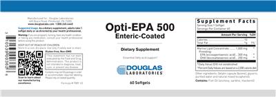 Photo of the Douglas Laboratories Opti-EPA 500 label