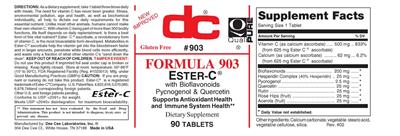 Photo of the DC Formula 903 label