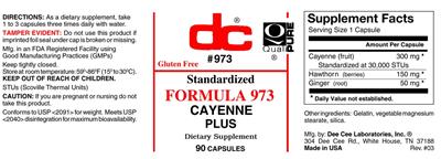 Photo of the DC Formula 973 label