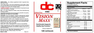 Photo of the DC Vision Maxx label