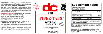 Photo of the DC Fiber-Tabs label