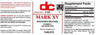 Photo of the DC Mark XV label