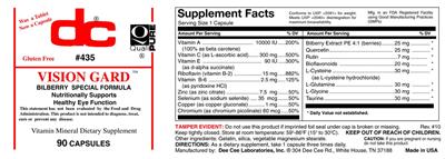 Photo of the DC Vision Gard label