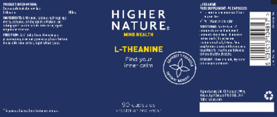 Photo of the Higher Nature L-Theanine label