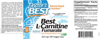 Photo of the Doctor's Best Best L-Carnitine Fumarate label