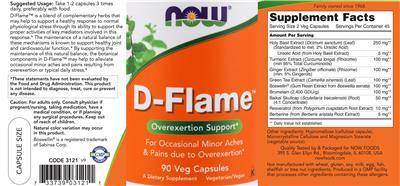 Photo of the NOW D-Flame label