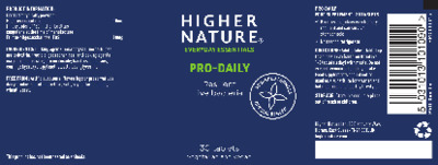 Photo of the Higher Nature Pro-Daily label