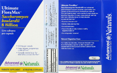 Photo of the Advanced Naturals Ultimate FloraMax Saccharomyces boulardii 8 Billion label