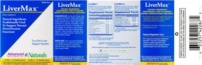 Photo of the Advanced Naturals LiverMax I label