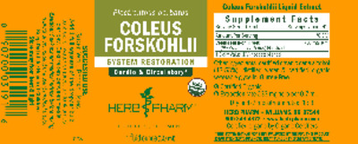 Photo of the Herb Pharm Coleus Forskohlii label