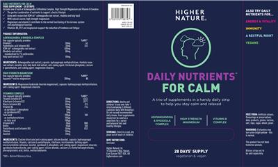Photo of the Higher Nature High Strength Magnesium label