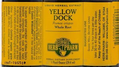 Photo of the Herb Pharm Yellow Dock label
