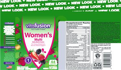 Photo of the vitafusion Women's Multi Natural Berry Flavors label
